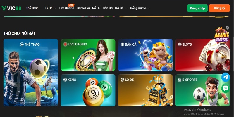 Kho game đặc biệt chỉ có tại Vic88